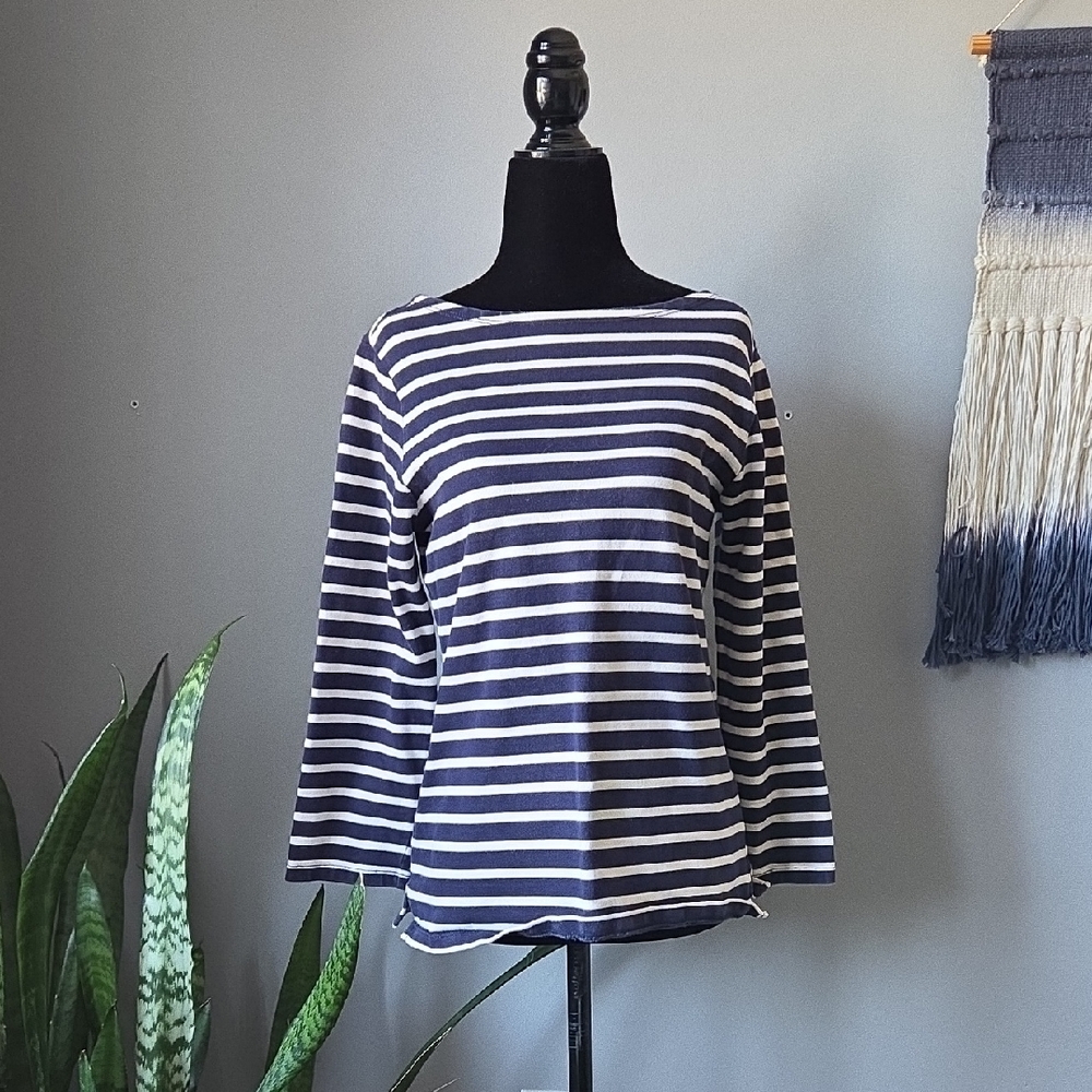 Denim & Supply Striped Boatneck Long Sleeve Top